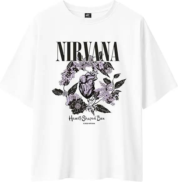 Camiseta Oversize para mujer Nirvana – Licencia oficial