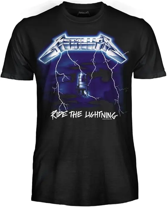 Metallica Camiseta Ride The Lightning. Camiseta Rock Oficial. Banda Heavy Metal