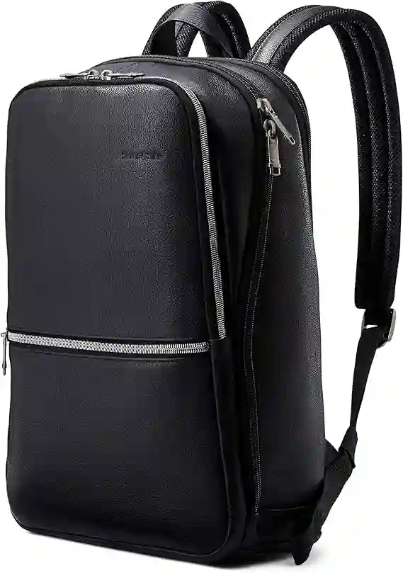 Samsonite Mochila para portátil unisex 126036, Talla única, Mochila clásica delgada de cuero