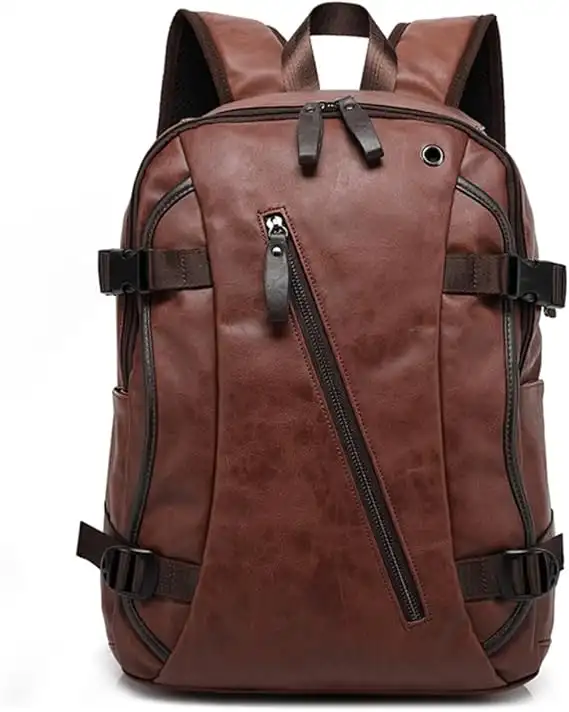 XINYASEEMochila de piel Hombre,cuero PU Mochila para portátil,mochila informal para la escuela,Mochila de viaje de negocios para hombre