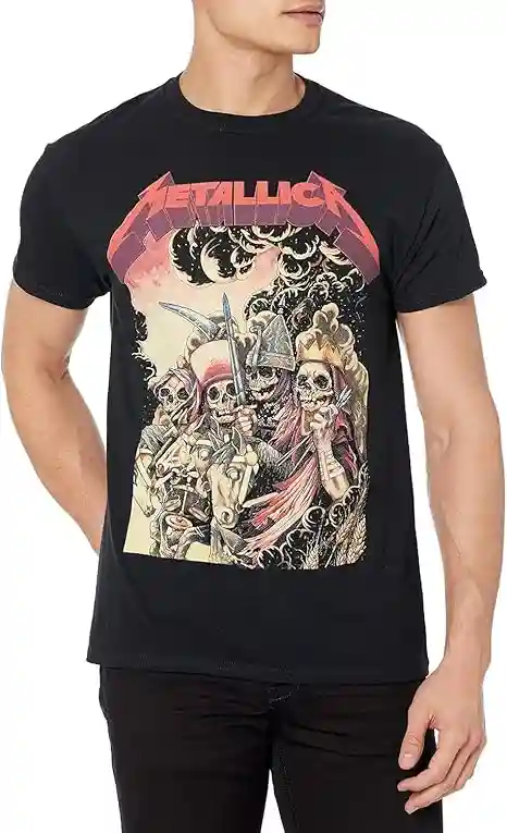 Metallica Camiseta estándar de cuatro jinetes para hombre