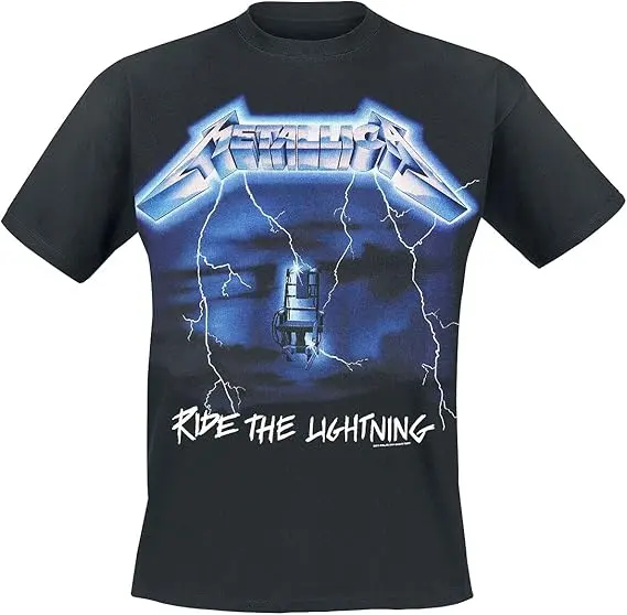 Metallica Ride The Lightning Tracks_Men_bl_TS: S Camiseta para Hombre