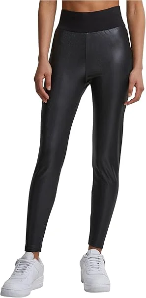 Urban Classics Ladies Faux Leather High Waist Mujer Leggins Negro