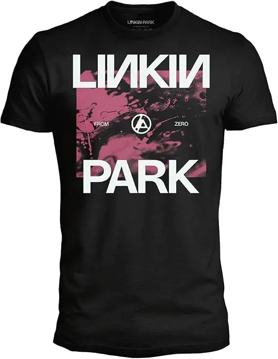 Camiseta de hombre Linkin Park de algodón, camiseta negra suave y transpirable, camiseta de hombre musical con impresión original y resistente, unisex adulto niño