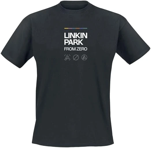 Linkin Park from Zero Radiate Hombre Camiseta Negro Vorne Bedruckt, Hinten Bedruckt Regular
