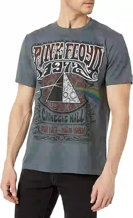 Liquid Blue Pink Floyd Carnegie Hall T-Shirt Playera Pink Floyd Carnegie salón Hombre