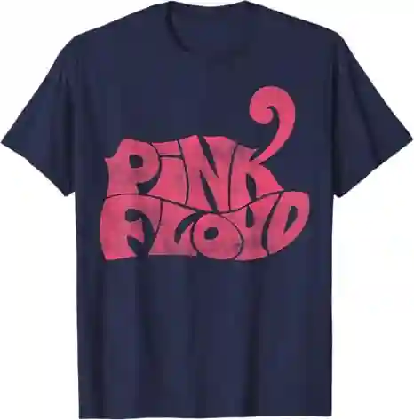 Oficial Pink Floyd Logo Retro Band Rock Progresivo Música Camiseta
