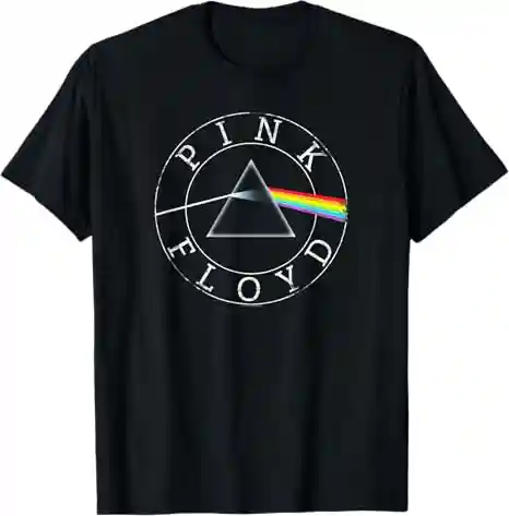 Oficial Pink Floyd Prisma Círculo Logo Progresivo Música Camiseta