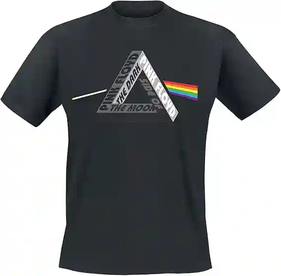 Pink Floyd Escher Hombre Camiseta Negro Regular