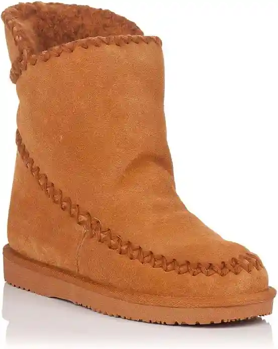 GIOSEPPO Botines Dorados de Estilo Australiano con cuña Interna para Mujer